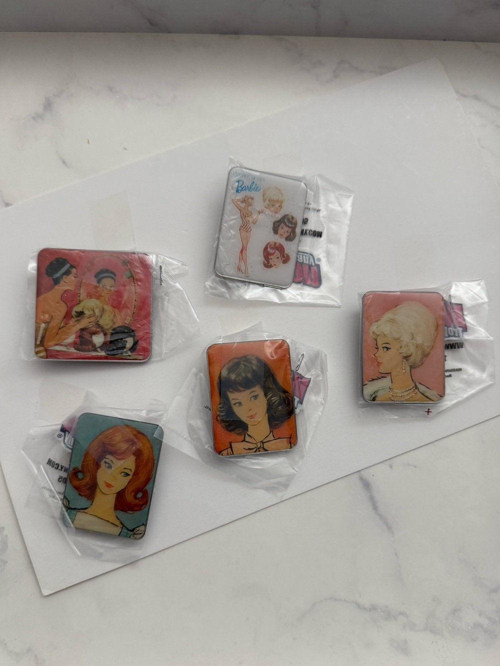 BARBIE Convention pins - set of 5 pins! Perfect on denim jacket!